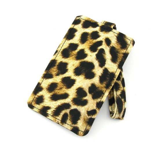 leopard print luggage tag