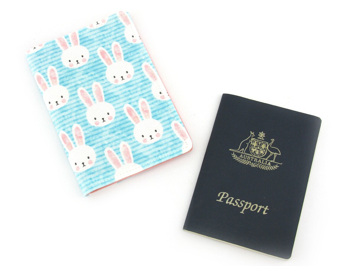 Bunny Rabbit Faces Passport Holder Kids Passport Cover Baby Etsy