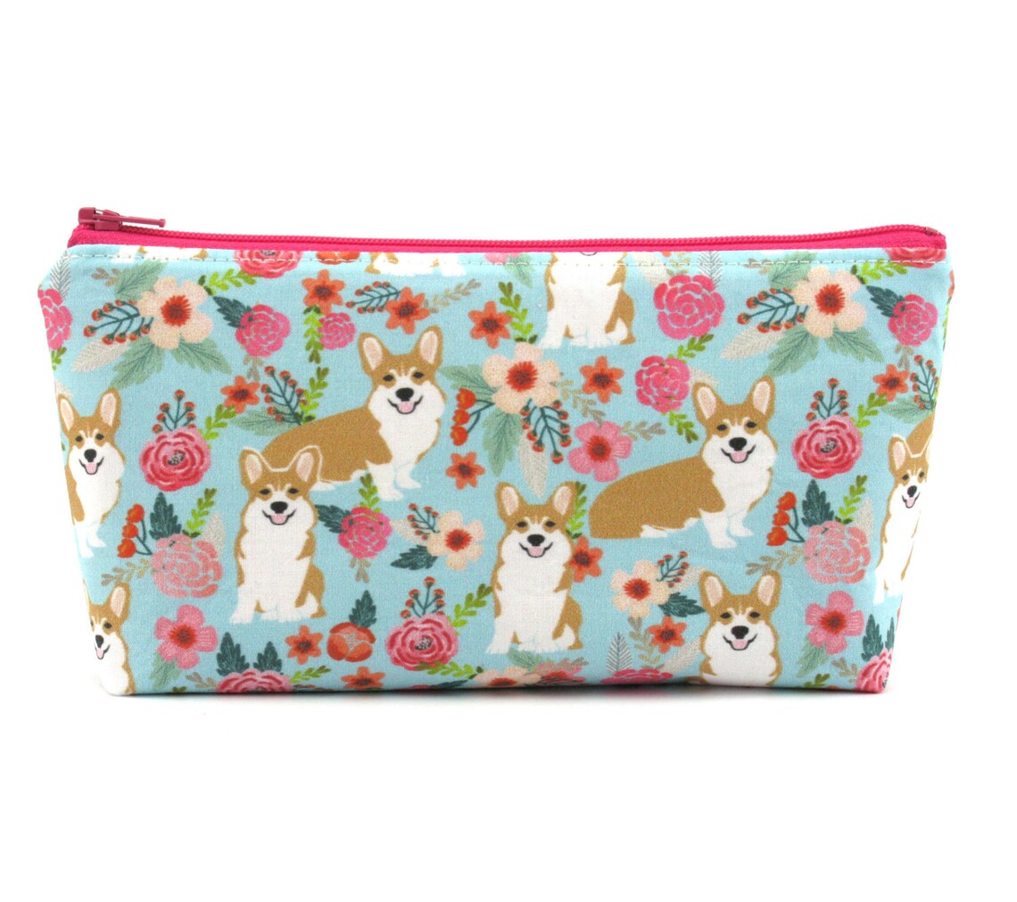 Dog Cosmetic Bag Zip Pouch Makeup Bag Pencil Case Etsy