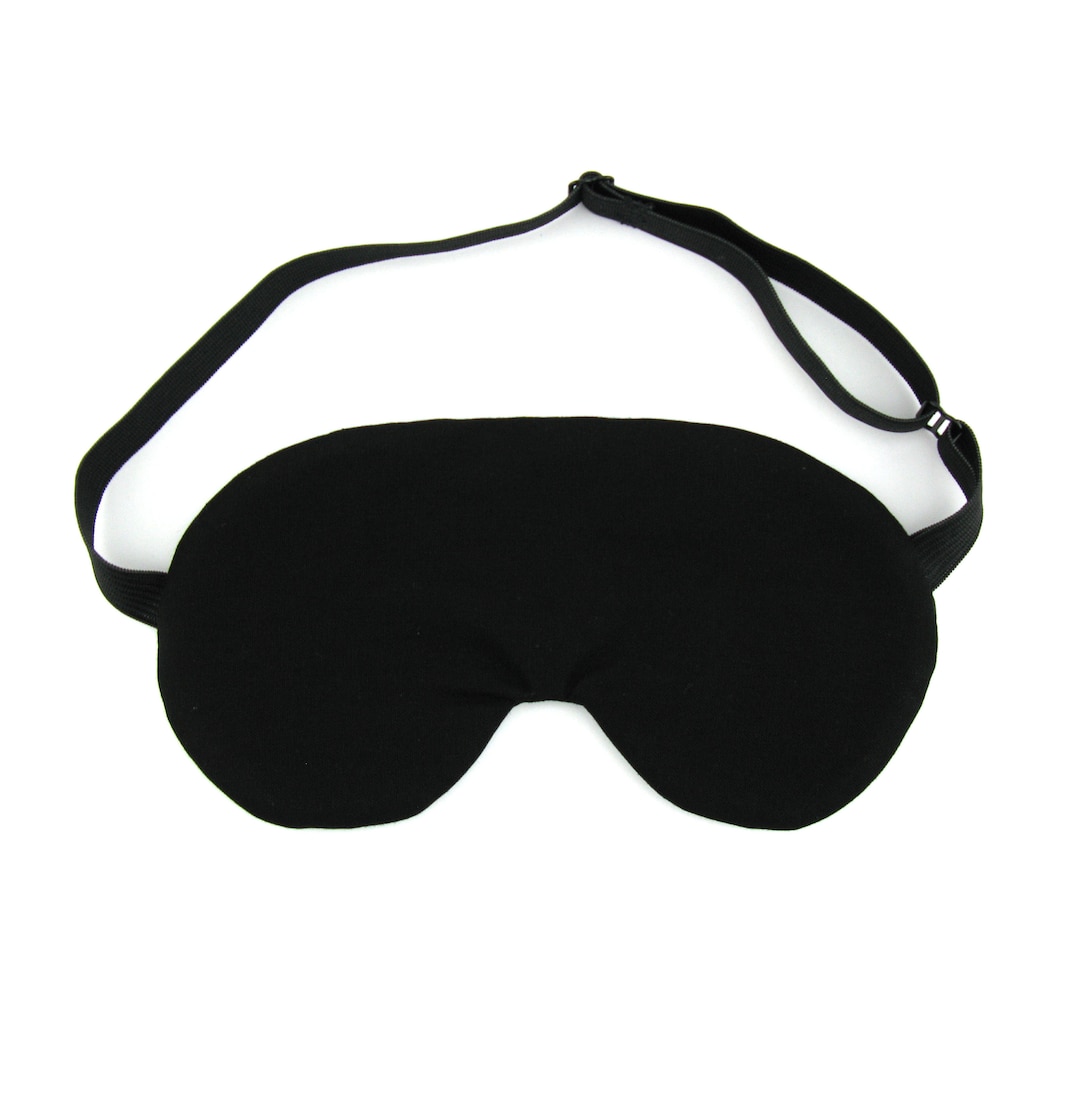 ADJUSTABLE Mens Adults Plain Black Sleep Eye Mask Travel Gift Etsy