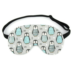 ADJUSTABLE Baby Penguins Sleep Eye Mask, Travel Gift Idea Sleeping Mask, Birthday Favour Gift, Fun Adults Children's Teen Sleep Mask image 1