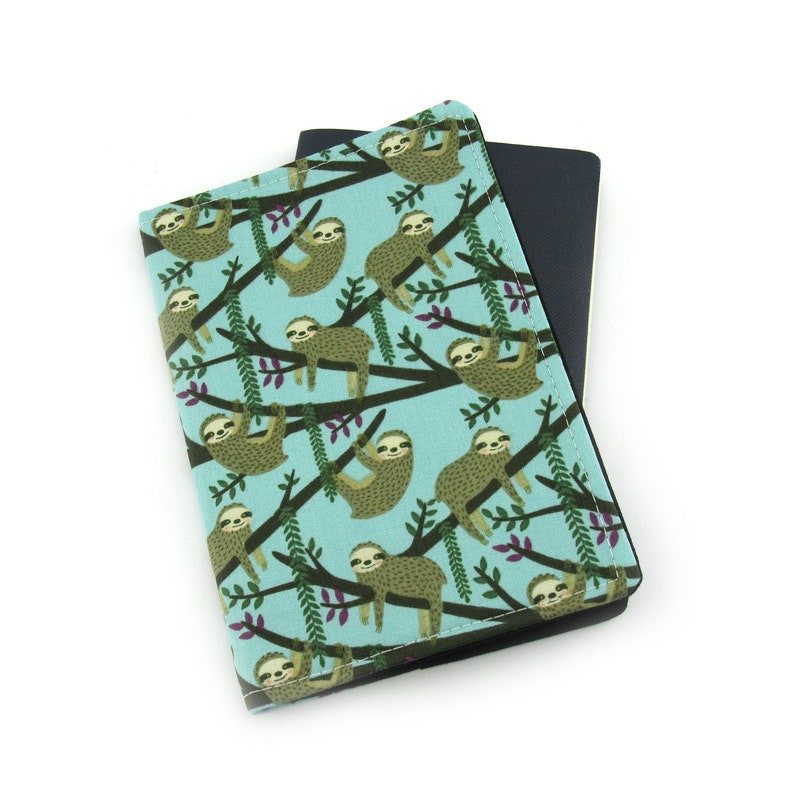 Lazy Sloth Passport Holder, Passport Cover, Passport Wallet, Passport Case, Travel Gift image 1