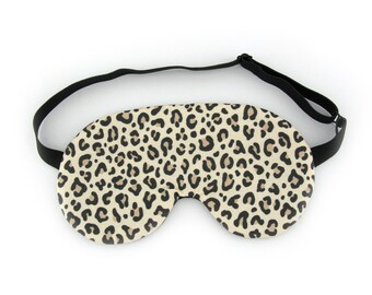 ADJUSTABLE Leopard Sleep Eye Mask, Boys Travel Gift Idea Sleeping Mask, Birthday Favour Gift