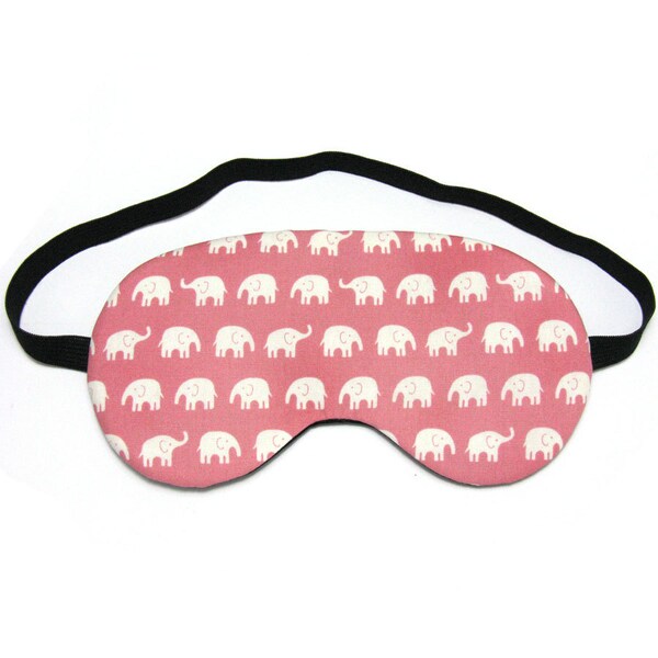 Pink Baby Elephants Sleep Eye Mask, Adjustable Sleeping Mask, Kids Mask, Teen Travel Gift