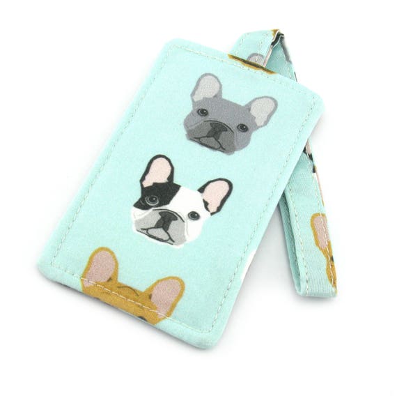 french bulldog luggage tag