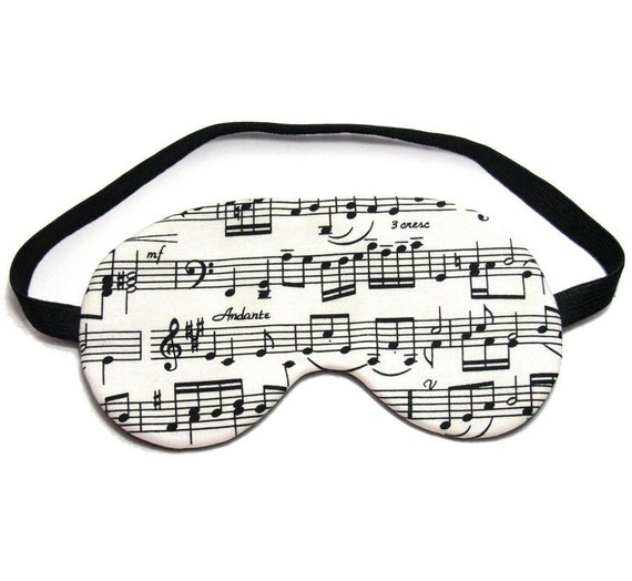 Items similar to Music Sheet Sleep Eye Mask on Etsy