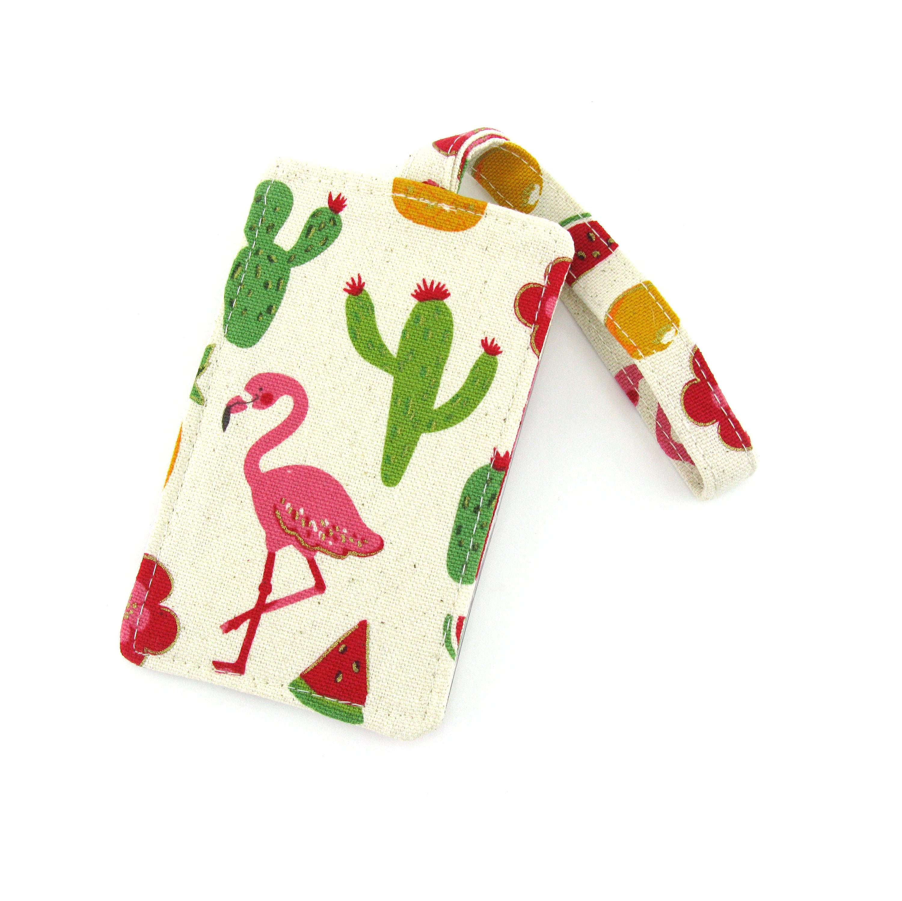 Desert Flamingo Luggage Tag School Bag Tag Adult and Kids Travel Accessories 