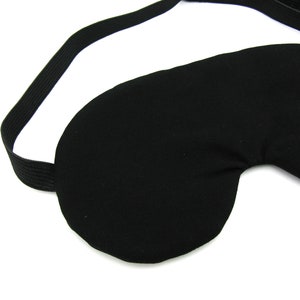 ADJUSTABLE Mens Adults Plain Black Sleep Eye Mask, Travel Gift Sleeping Mask, Kids Children's Sleep Mask, Teen Gift image 2