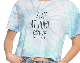 Stay at Home Gypsy Women's Tie-Dye Crop Tee