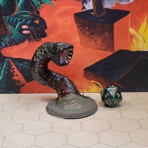Giant Leech Miniature Dungeons & Dragons Miniature TTRPG Handpainted Miniature Monster Figurine DnD