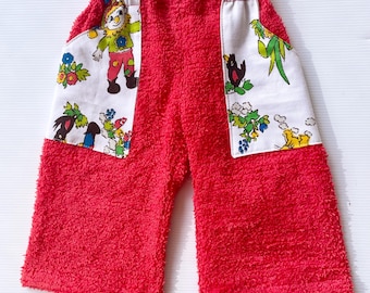SamiBop Red Chenille with Gnome Pockets - Size 00