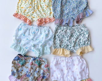 Samibop GIRLS Bloomers - assortment of vintage and recycled fabrics