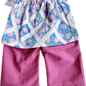 SamiBop Pink Floral Skirt and Dusty Pink Skant Sizes 0 and 3 image 2