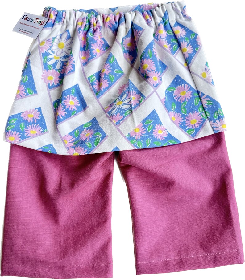 SamiBop Pink Floral Skirt and Dusty Pink Skant Sizes 0 and 3 image 2