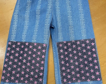 SamiBop Glitter Stars Denim Pant - Size 2