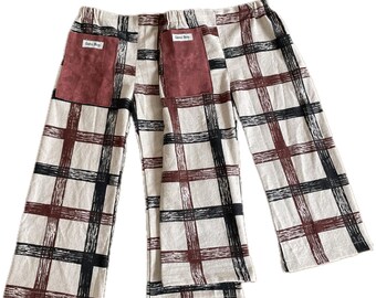 SamiBop Cotton Checked Pant with Front Patch Pocket - Sizes 0-6