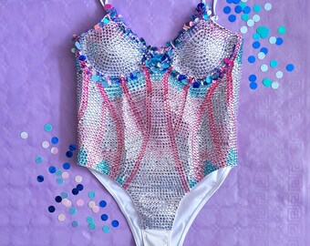 Bodysuit ispirato all'amante - Scegli la taglia -Corpo Taylor, outfit Eras, Bodysuit glitterato, Costume, Cosplay