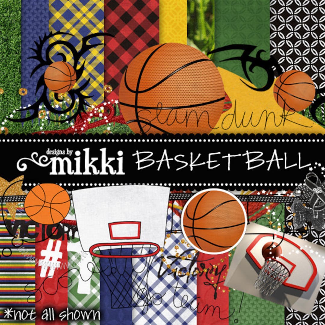 Digital Scrapbook Kit BASKETBALL Etsy