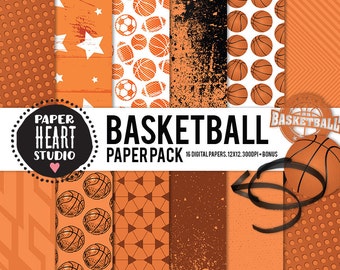 Digital Papers- BASKETBALL Paper Pack Plus (16)