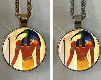 Thoth - Handgemaakte ketting, hanger ketting, sieraden, Egyptische goden, kunst, minimalisme, zonnegod, beste goden,