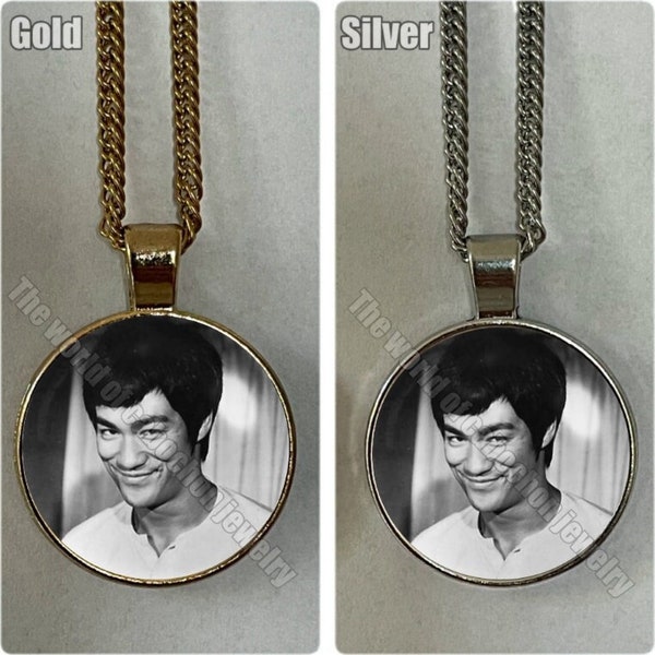 Bruce Lee - Handmade Necklace, Pendant Necklace, Jewelry, Egyptian Gods, Art, Minimalism, Sun God, Best Gods,