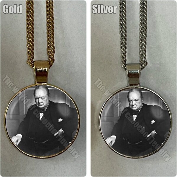 Sir Winston Churchill - Handmade Necklace, Pendant Necklace, Jewelry, Egyptian Gods, Art, Minimalism, Sun God, Best Gods,