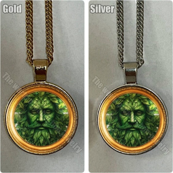 Green Man - Mythology, Jewelry, Handmade, Protection, Celtic Symbol, Art, Minimalism, Necklace, Goddess, Bravery, Warrior, Necklace