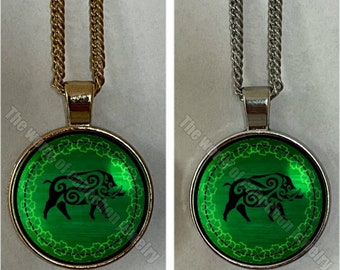 Celtic Boar - Necklace, Art, Minimalism, Warrior, Mythology, Protection, Celtic Symbol, Jewelry, Handmade Necklace, Goddess, Bravery