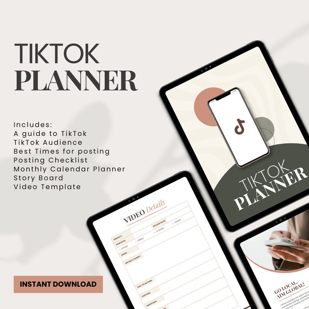 Unlock Tiktok Success With Our All-in-one Planner, Guide and Workbook! Instant Download and ...