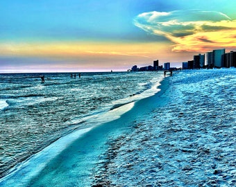 Orange Beach, Alabama, Humedales, Paisajes, Playa, Puesta De Sol, Dormitorio, Vib