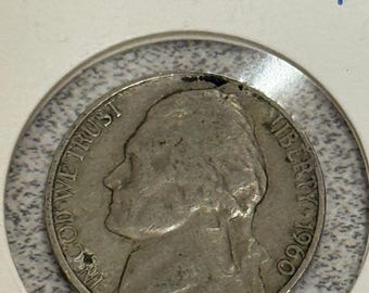 1964年 ジェファーソン ニッケル 5セントコイン ミントマークなし