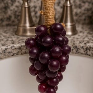 Grape Soap on a Rope Fruity Soap Gift for Her Natural Handmade Soap Decorative Kitchen Decorations