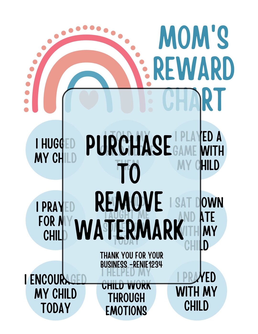 Reward Chart Gift for Mom Mother's Day Gift - Etsy