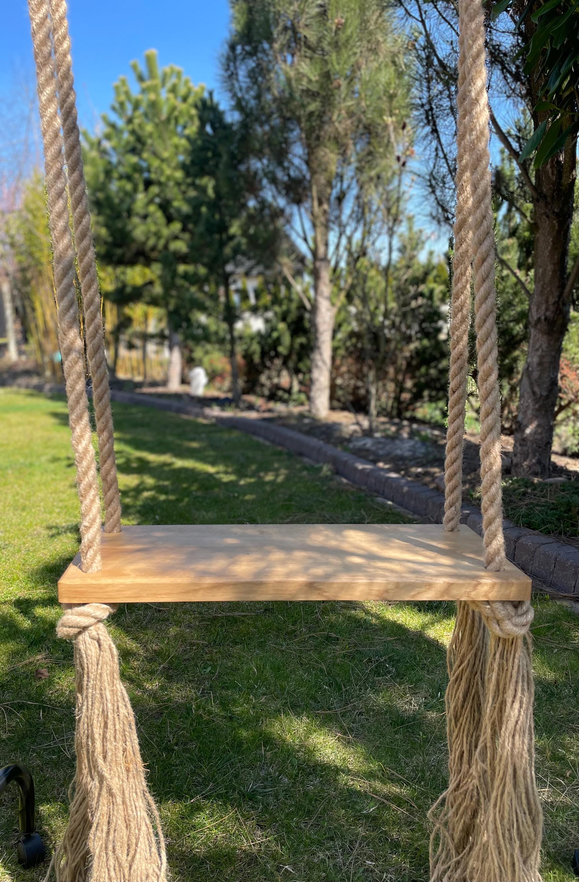 Lot De 2 Cordes De Balançoire – Longueur Réglable 110-180 Cm – Charge 136 Kg – Jaune – Plastique Robuste