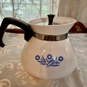Vintage Corning Ware Cornflower Blue Tea Pot