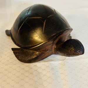 Vintage Carved Ironwood Sea Turtle