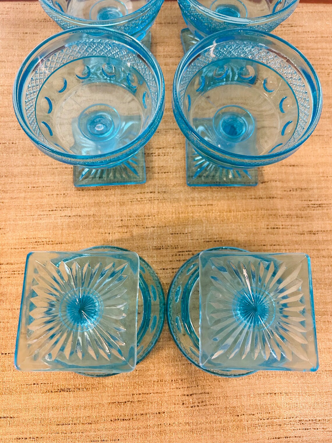 Vintage Mckee Opal Blue Sherbet Glass Etsy