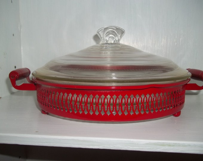 Vintage Pyrex Pie Plate and Carrier Etsy