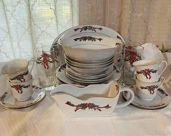 Vintage Fairfield Christmas China