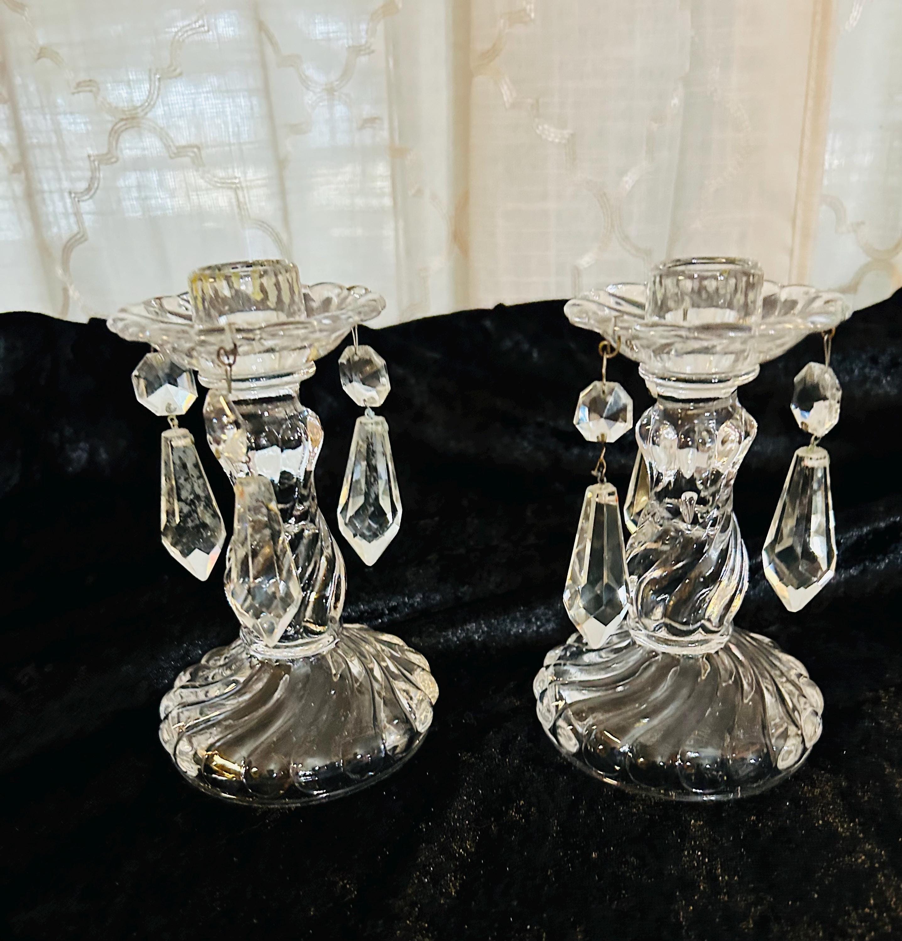 Vintage Fostoria Colony Candlestick Holders - Etsy