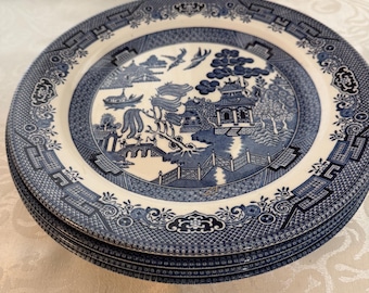 The Spode Blue Room Collection WILLOW Luncheon Plate Blue and