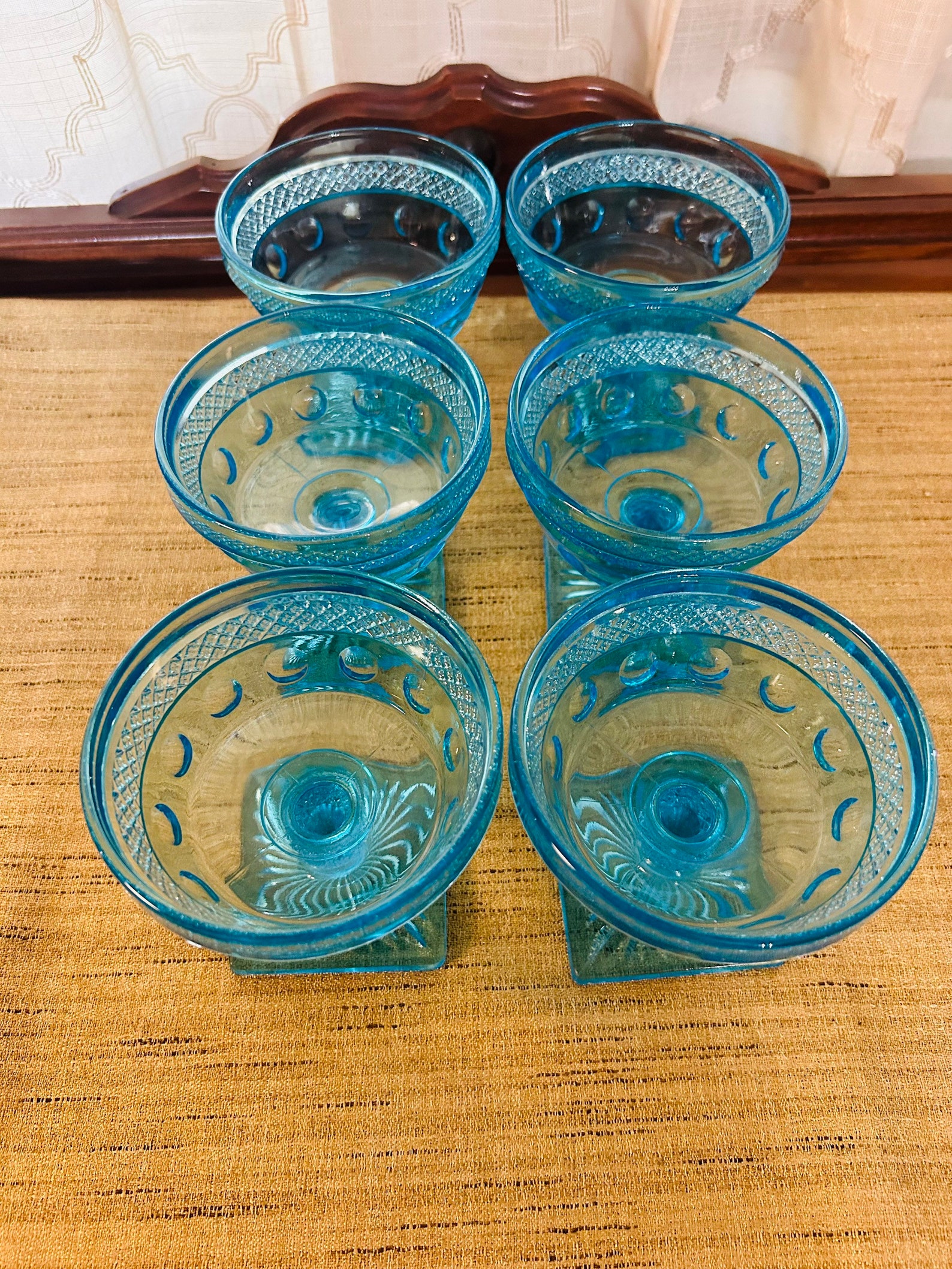 Vintage Mckee Opal Blue Sherbet Glass Etsy