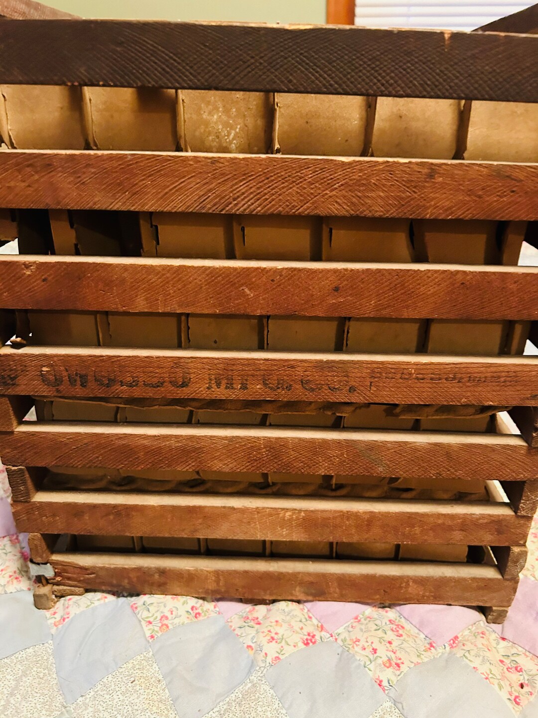 Antique Egg Crate by Owosso Etsy