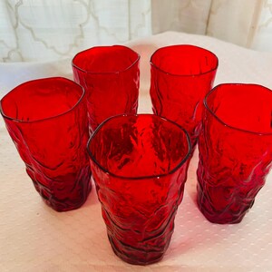 Vintage Morgantown Ruby Red Glasses
