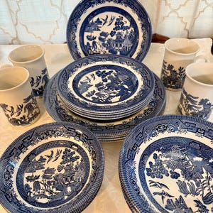 Blue Willow Plate 4 Inch - Etsy