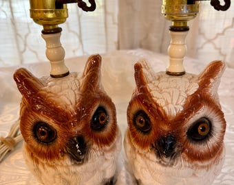 Vintage Westmoreland Glass Owl Fairy Lamp - Etsy