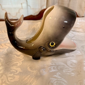 Vintage 1950’s Freeman McFarlin Glazed Ceramic Whale