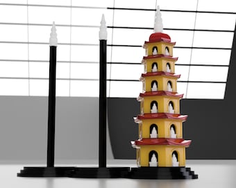 Elegante rompecabezas de la Torre de Hanoi: pieza decorativa hecha a mano y desafío de lógica