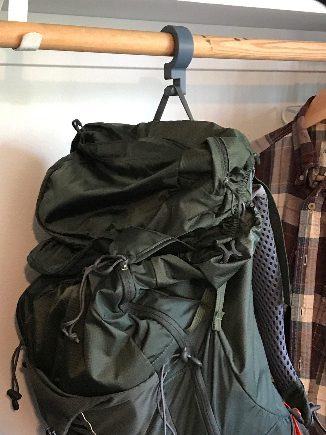 Heavy Duty Backpack Hanger | Closet Gear Organizer, Holds 20 Lbs - Etsy