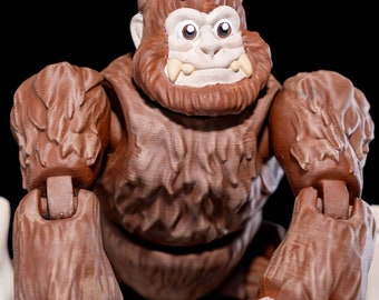 3D Printed Articulated Sasquatch Toy: Flexible Bigfoot Figure